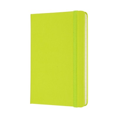 Carnet Moleskine Pocket 90x140mm ligné couverture rigide vert citron