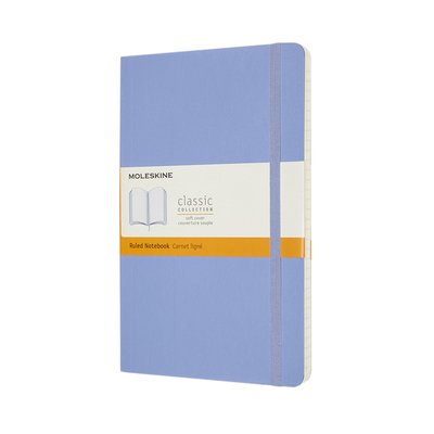 Notitieboek Moleskine large 130x210mm lijn soft cover hydrangea blue