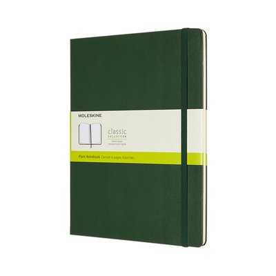 Carnet Moleskine XL 190x250mm uni couverture rigide vert myrte