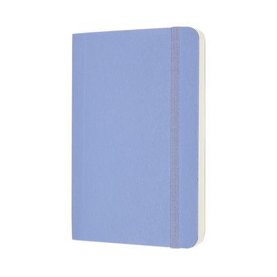 Notitieboek Moleskine pocket 90x140mm blanco soft cover hydrangea blue