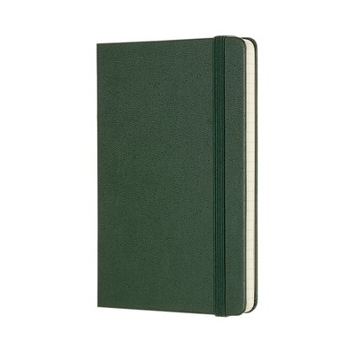 Carnet Moleskine Pocket 90x140mm carreau 5x5mm couverture rigide vert myrte