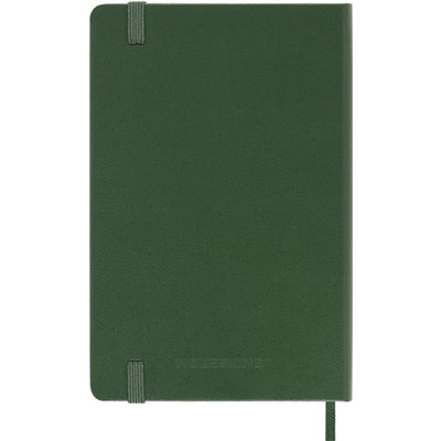 Carnet Moleskine Pocket 90x140mm carreau 5x5mm couverture rigide vert myrte