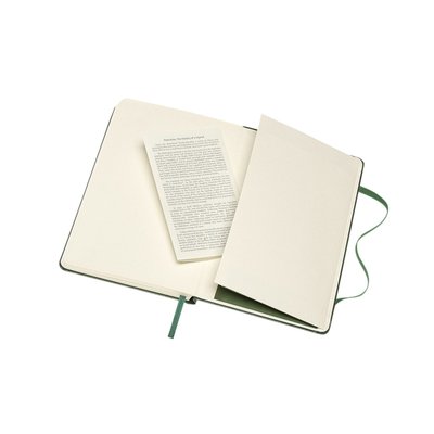 Carnet Moleskine Pocket 90x140mm carreau 5x5mm couverture rigide vert myrte