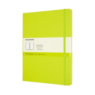 Carnet Moleskine XL 190x250mm uni couverture rigide vert citron