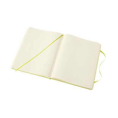 Carnet Moleskine XL 190x250mm uni couverture rigide vert citron