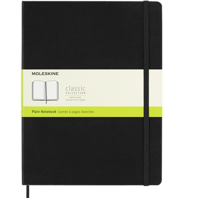 Notitieboek Moleskine XL 190x250mm blanco hard cover zwart