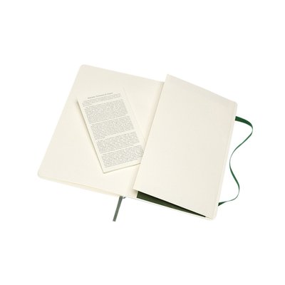 Carnet Moleskine large 130x210mm pointillé couverture souple vert myrte