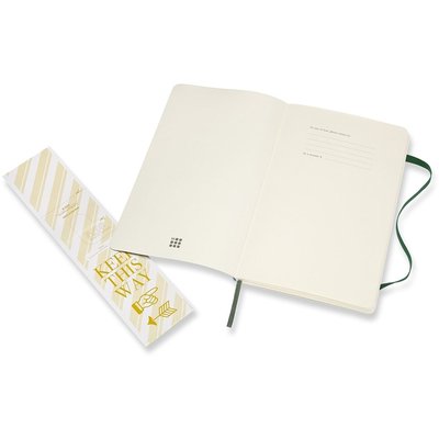 Carnet Moleskine large 130x210mm pointillé couverture souple vert myrte