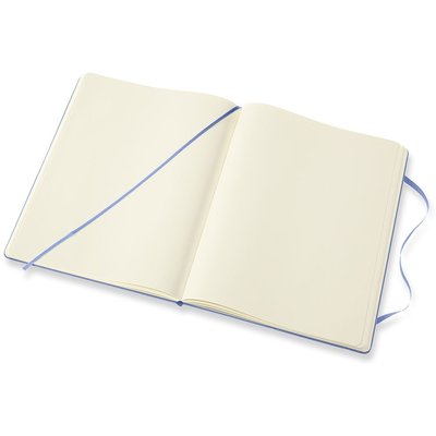 Notitieboek Moleskine XL 190x250mm blanco hard cover hydrangea blue