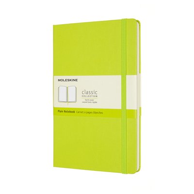 Carnet Moleskine large 130x210mm uni couverture rigide vert citron