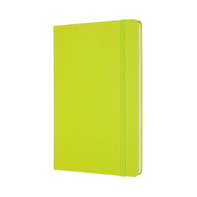 Carnet Moleskine large 130x210mm uni couverture rigide vert citron