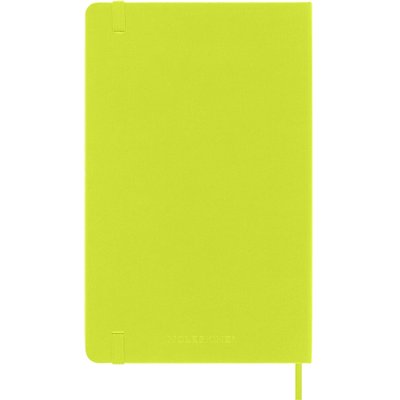 Carnet Moleskine large 130x210mm uni couverture rigide vert citron