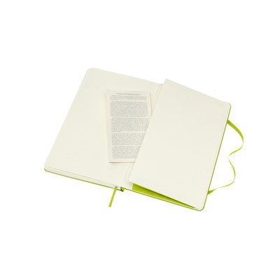 Carnet Moleskine large 130x210mm uni couverture rigide vert citron