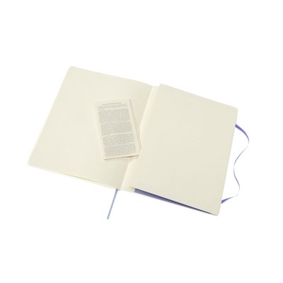 Notitieboek Moleskine XL 190x250mm blanco soft cover hydrangea blue