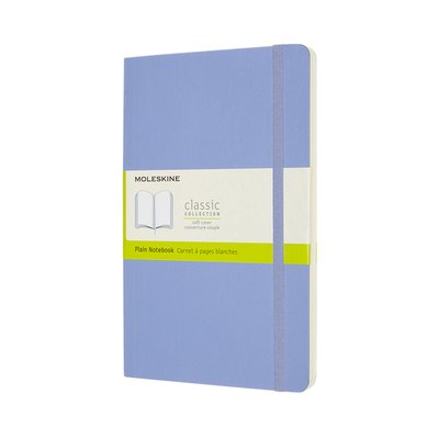 Notitieboek Moleskine large 130x210mm blanco soft cover hydrangea blue