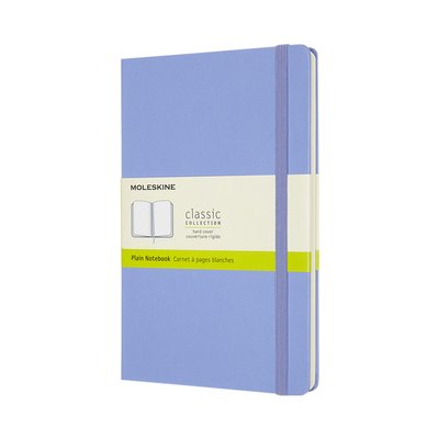 Notitieboek Moleskine large 130x210mm blanco hard cover hydrangea blue