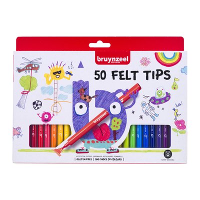 Feutre Bruynzeel Kids set 50 couleurs