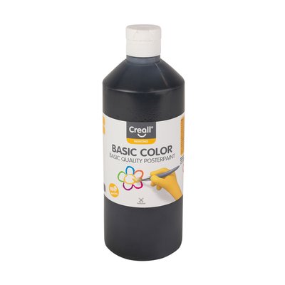 Plakkaatverf Creall basic zwart 500ml