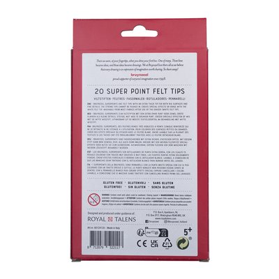 Feutre Bruynzeel Kids Super Point set 20 couleurs