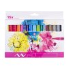Brushpen Talens Ecoline set à 15 stuks assorti foto
