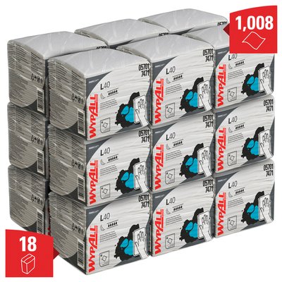 Chiffon WypAll 7471 L40 1 épaisseur 18x 56 feuilles blanc