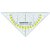 Geodriehoek Rumold 1026 160mm transparant