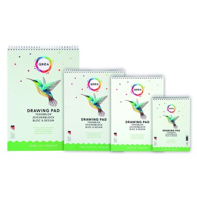 Tekenblok Qrea A4 24 vel 160gr spiraal