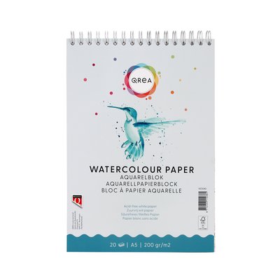 Bloc aquarelle Qrea A5 20 feuilles 200g spirale