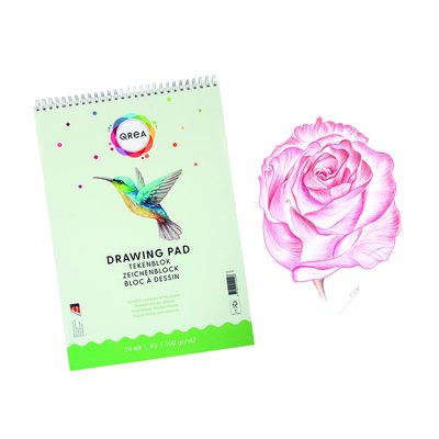 Tekenblok Qrea A3 160gr spiraal