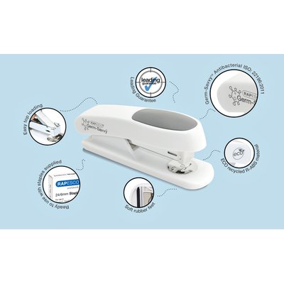 Nietmachine Rapesco Germ-Savvy Less Effort Eco Sting Ray antibacterieel wit