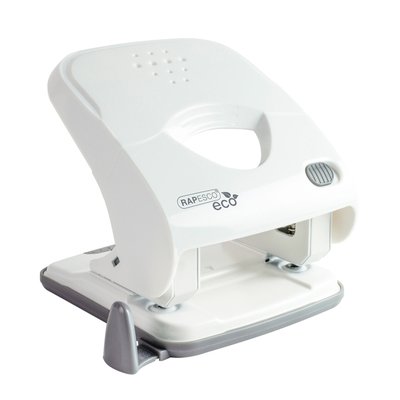 Perforator Rapesco Germ-Savvy Less Effort Eco X5-40ps antibacterieel 2-gaats wit