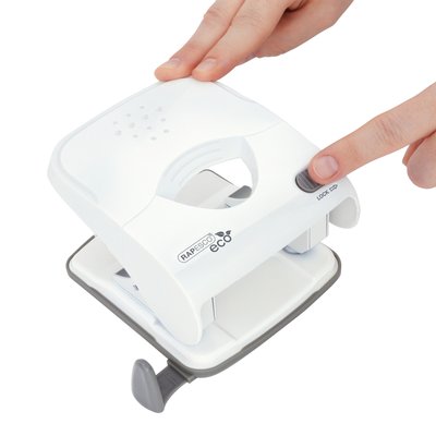 Perforator Rapesco Germ-Savvy Less Effort Eco X5-40ps antibacterieel 2-gaats wit