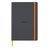 Carnet de notes Rhodia A5 ligné 80 feuilles 90g titanium
