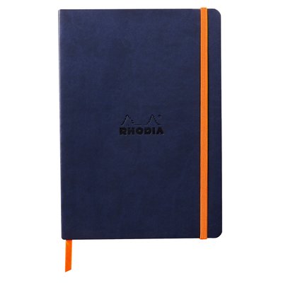 Carnet de notes Rhodia A5 ligné 80 feuilles 90g bleu nuit