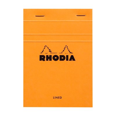 Bloc Rhodia A6 ligné 80 feuilles 80g orange