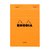 Bloc Rhodia A6 ligné 80 feuilles 80g orange