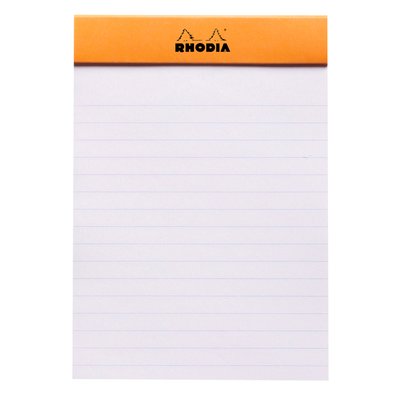 Bloc Rhodia A6 ligné 80 feuilles 80g orange