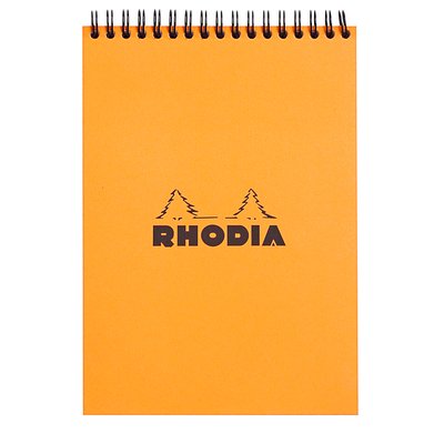 Bloc Rhodia A5 ligné 160 pages 80g spirale orange