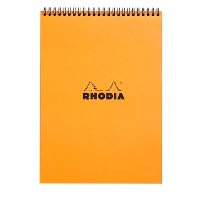 Bloc Rhodia A4 ligné 160 pages 80g spirale orange