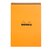 Bloc Rhodia A4 ligné 160 pages 80g spirale orange