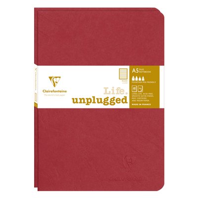 Schrift Clairefontaine A5 lijn 96 pagina's 90gr rood seal à 2 stuks
