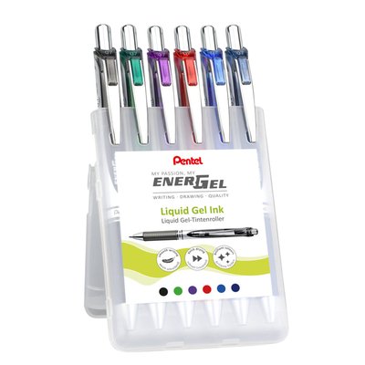 Roller gel Pentel BL77 EnerGel Medium assorti 6 pièces