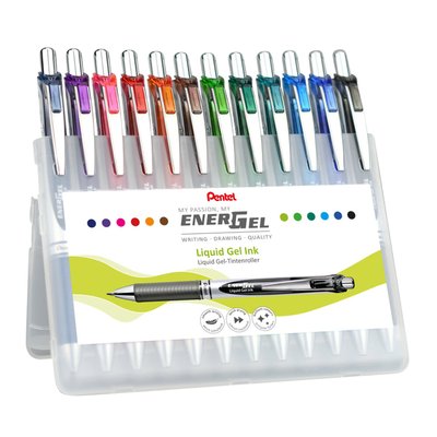 Roller gel Pentel BL77 EnerGel Medium assorti 12 pièces