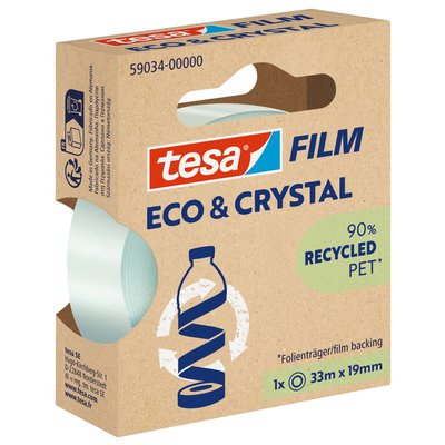 Plakband Tesa eco&crystal 59034 19mmx33m transparant blister