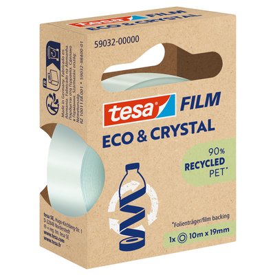 Plakband Tesa eco&crystal 59032 19mmx10m transparant blister