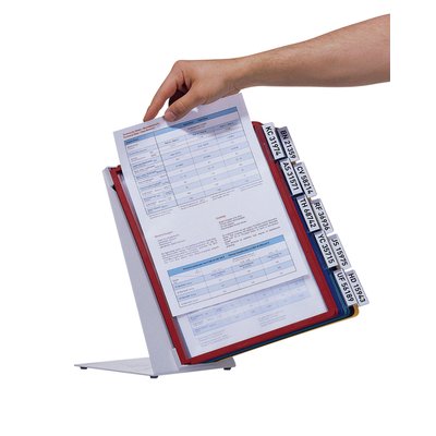 Système de consultation Durable Vario avec 10 pochettes A4 acier