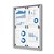 Vitrinebord Quantore voor binnen 4x A4 zilver