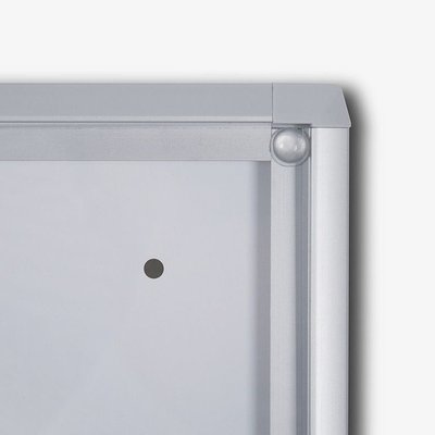 Vitrine d'affichage d'intérieur Quantore 4x A4 argent