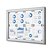 Vitrine d'affichage Quantore Luxe 8x A4 argent