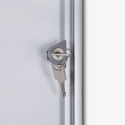 Vitrine d'affichage d'intérieur Quantore 2x A4 argent